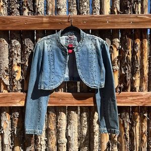 Cropped jean jacket